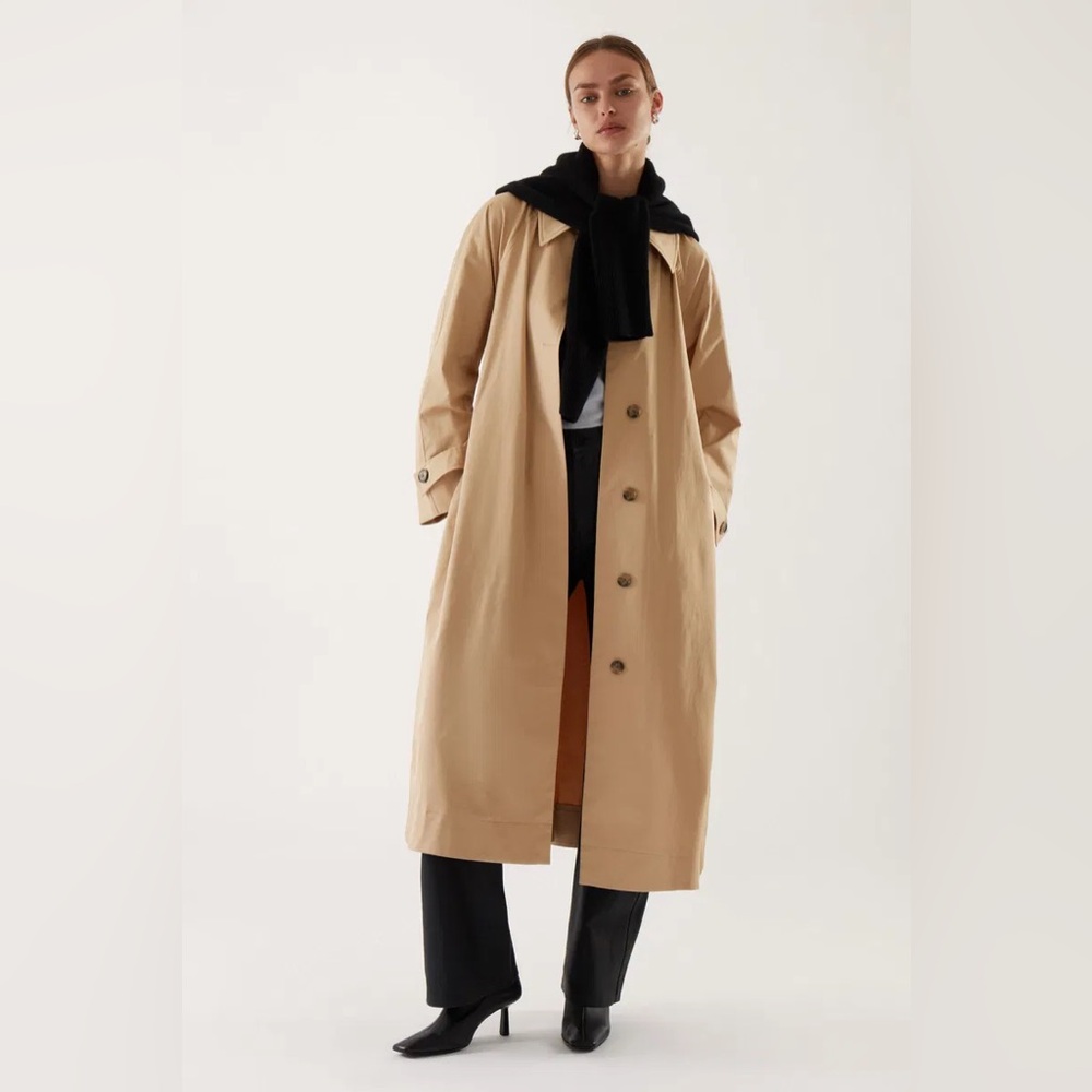 COS Oversized Tan Trench Coat for Women size 10 LIKE NEW!